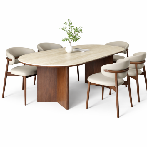 طاولة سفرة مع 6 كراسي