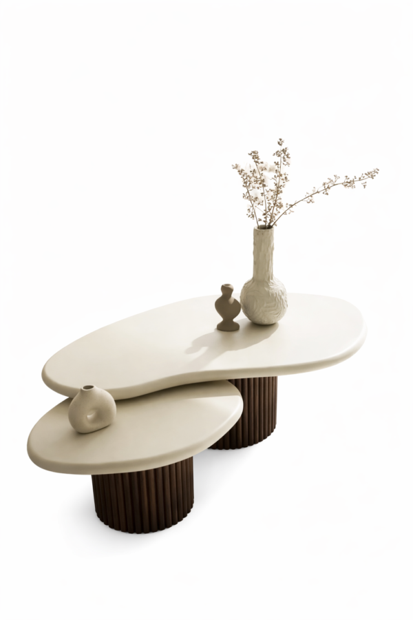 طقم طاولة خشبية